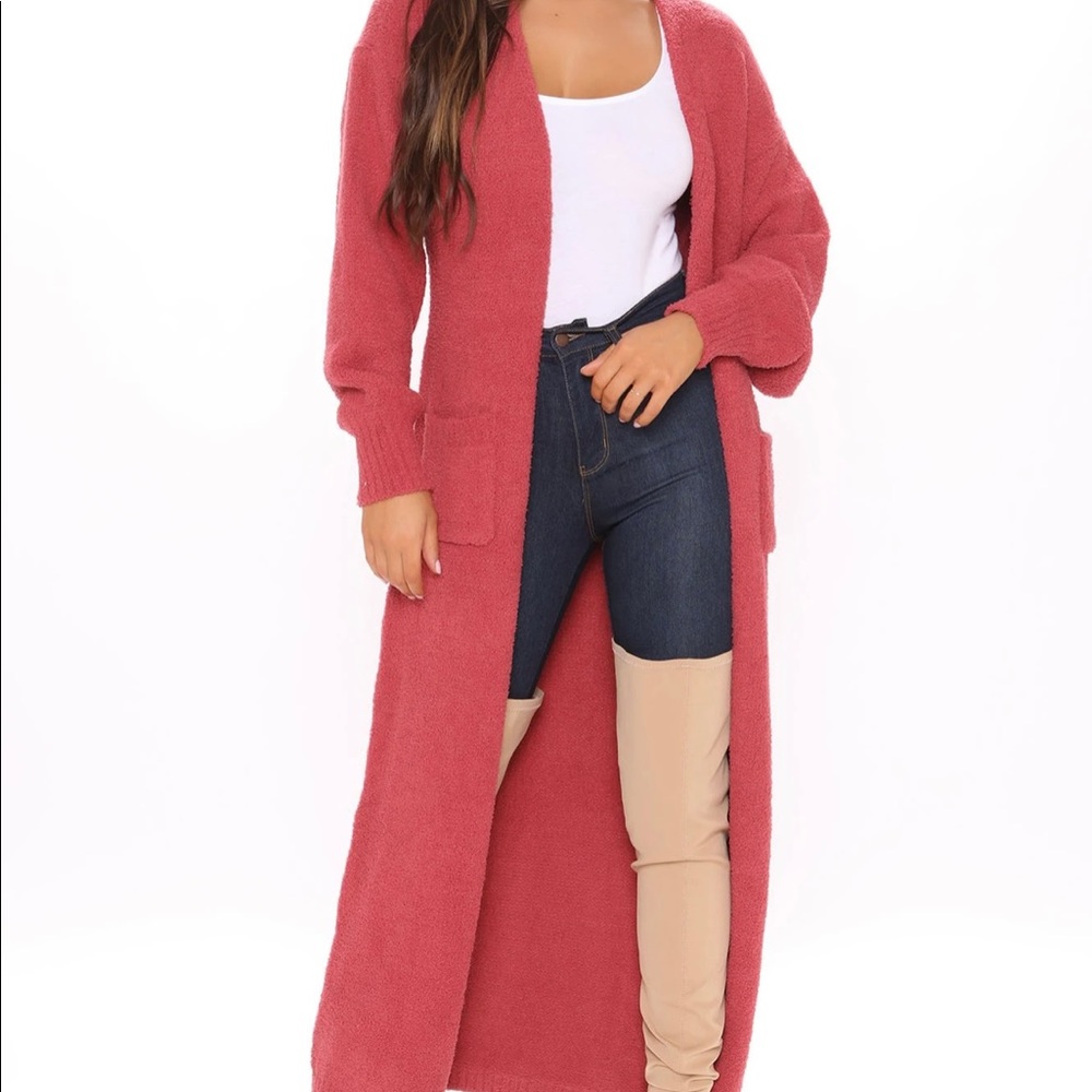 Fashion Nova Cozy Cardigan Sweater In Marsala